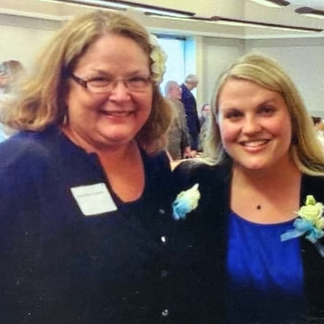 Jaime Hawk receiving the Myra Bradwell Award